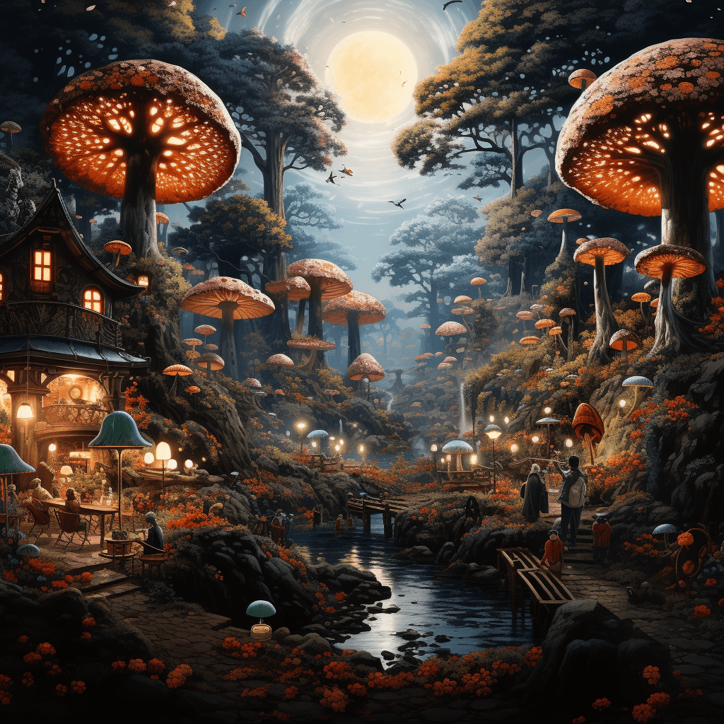 AI generated: beer, forest drink