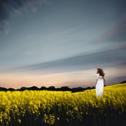 AI generated: a beautiful woman in a white dress with a very long train, moved by the wind, ((Full Body)), surroun...
