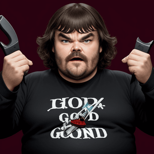 AI generated: jack black killing god