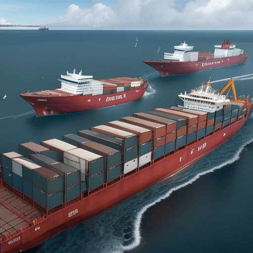 AI generated:  a bustling sea port comes to life. The detailed and accurate image captures the essence of maritime...