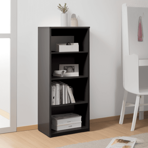 AI generated: un mueble  alacena de 2m por 70cm por 35cm con solo 2 estantes con una sola tapa que se abre hacia a...
