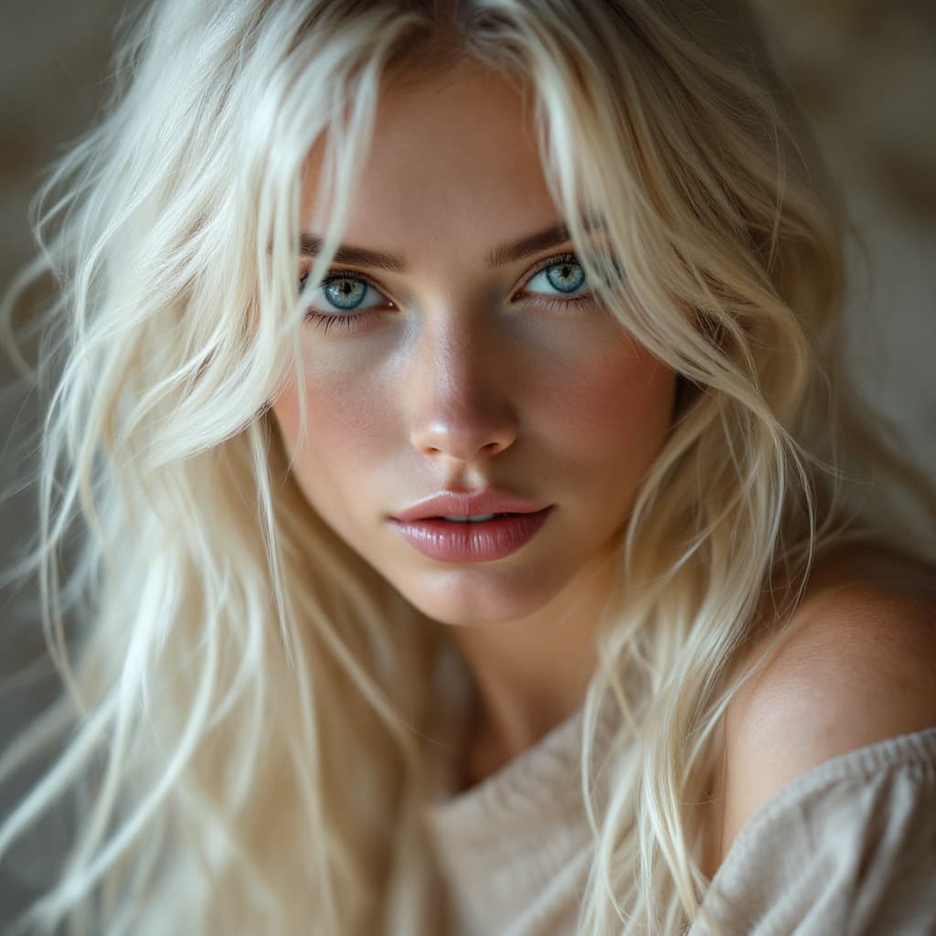 AI generated: Russian white skin blonde with skinny hot face 