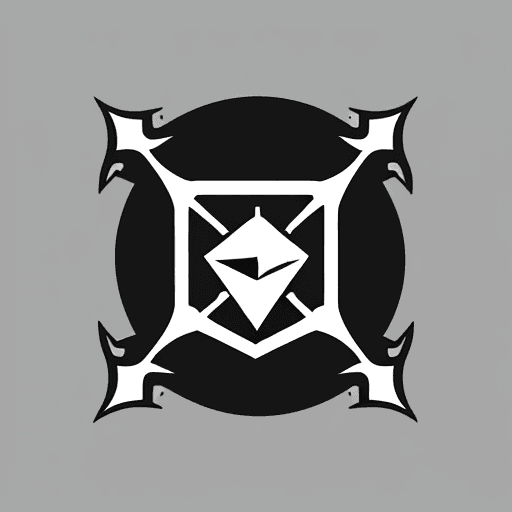 AI generated: minimal logo design for gaming RPG youtube channel in fantasy setting, vector, without text