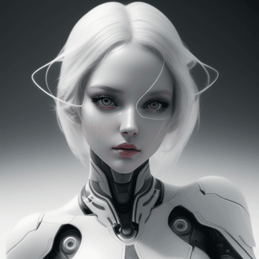 AI generated: A beautiful humanoid female, digital art, futuristic look,  captivating, portrait photography, cinem...