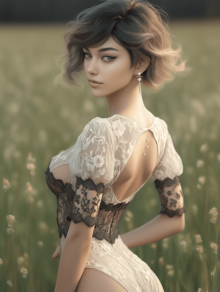 AI generated: <https://s.mj.run/Zjsfqgp_t48> a beautiful chinese woman in lingery, pixie cut bob hair, maxim model...