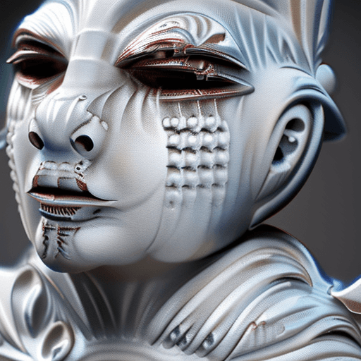 AI generated: Carved porcelain cyborg angel,different full or half body modelposition, high detailed cinematic bac...