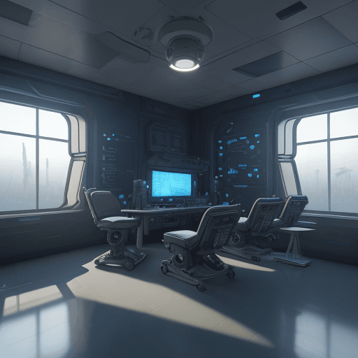 AI generated: survalliance station for hospital cinematic, hyper realism, high detail, octane render, 8k