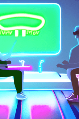 AI generated: Account system management convenience, virtual reality where a person interacts with account interfa...