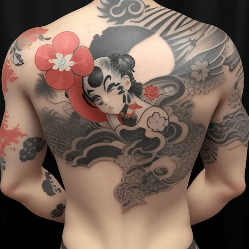 AI generated: Tatuaje estilo japones 