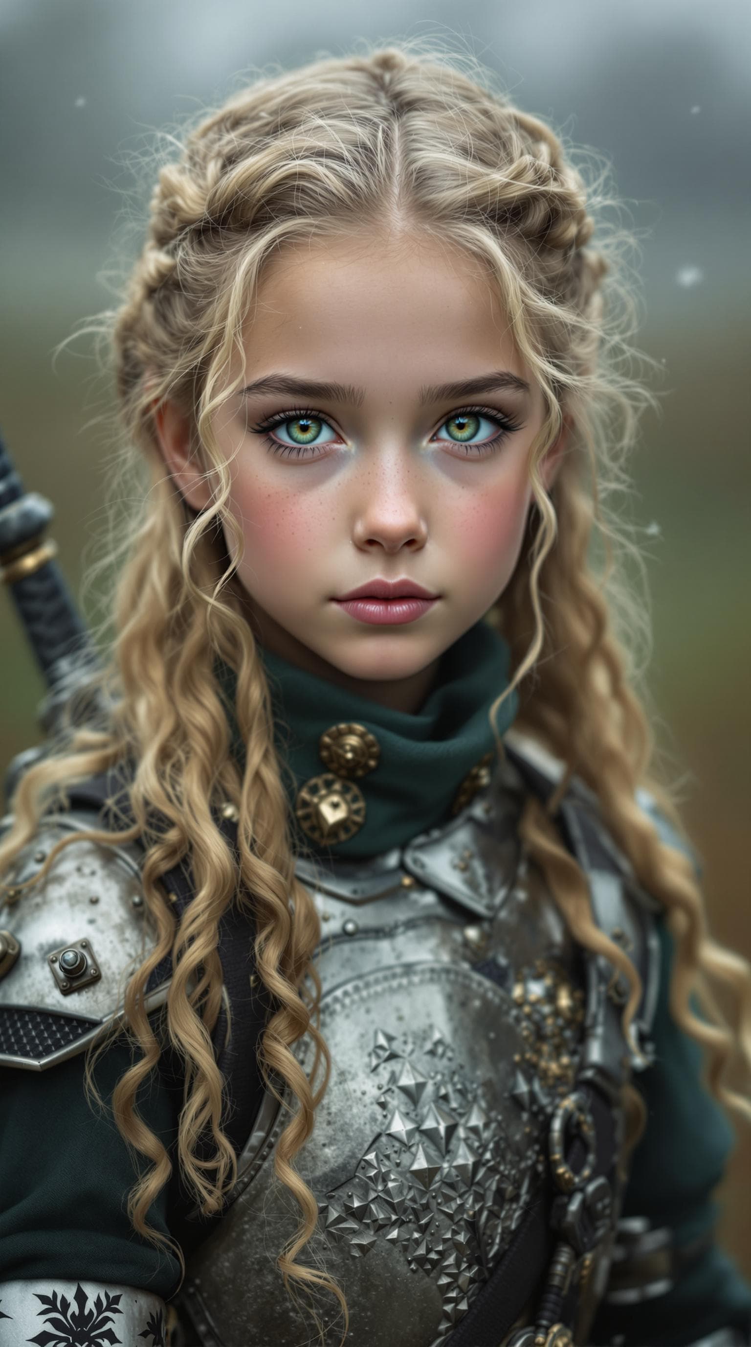 AI generated: a professional photo of a exceptionally of the most beautiful British girl in the world, (age 11), (...