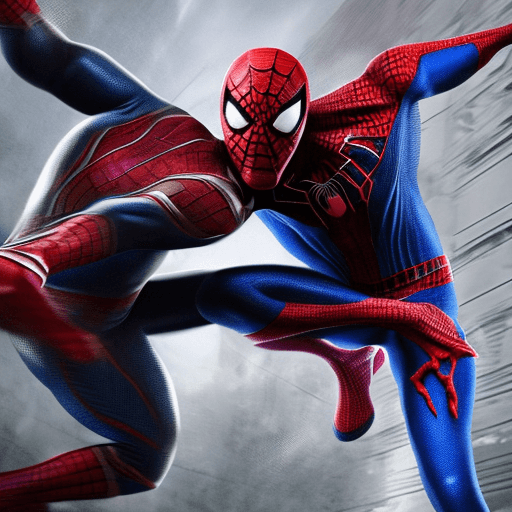 AI generated: Hyper realistic eye level  photo of spiderman fighting venom
