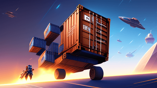 AI generated: rocket, container, moving quickly, digital painting, artstation, concept art, smooth, 8 k frostbite ...