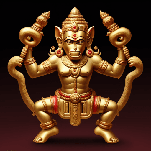 AI generated:  Maruti is one of the most popular worrier , mace worrier and Hindu god 
, standing position , ready...