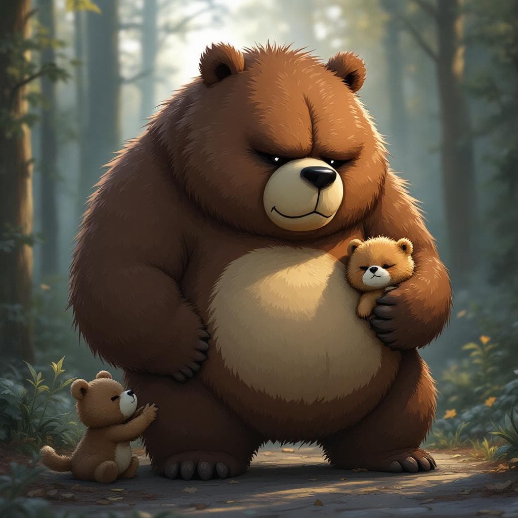 AI generated: chubby furry bear 
with small dick nsfw
anime style 
