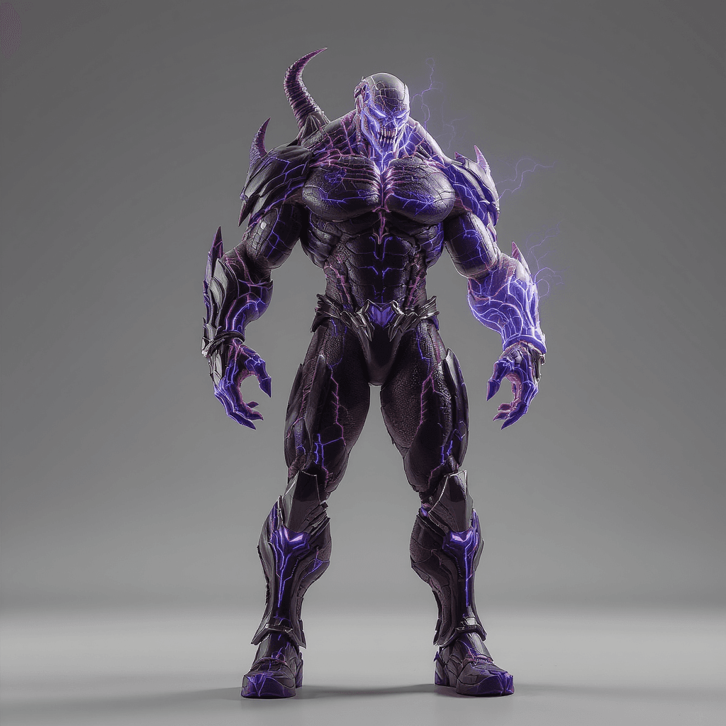 AI generated: Full body view of Mutant villain, hyper detailed, digital art, trending in artstation, cinematic lig...
