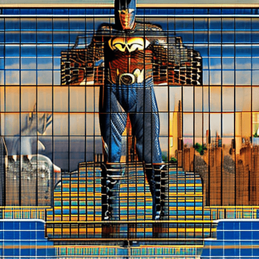AI generated: Batman, Reflection, mirror, battle scars, highly detailed, packed with hidden details, style, high d...