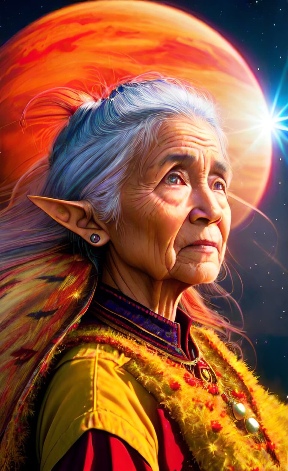 AI generated: A unique art frame of "The Great Spirit" is a universal force that is present in all things, connect...