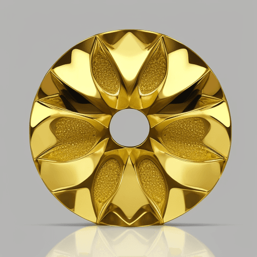 AI generated: esferas cimetricas de oro de diferente tamaño, 3,4,5,6,7 y 8 milimetros