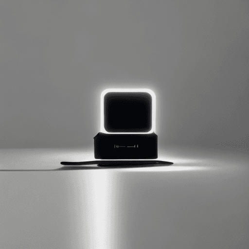 AI generated: Explore the sleek lines and futuristic design of cutting-edge technology gadgets in a minimalist set...