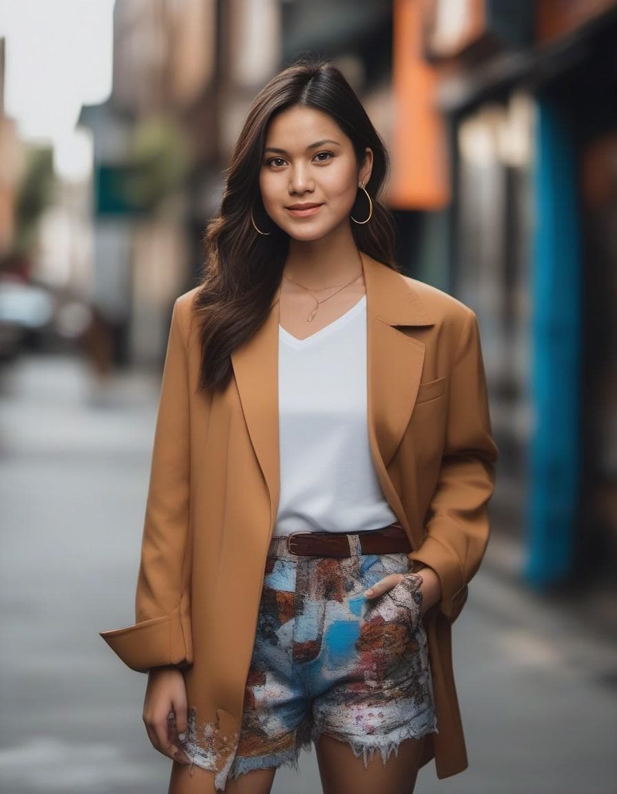 AI generated: A stylish urban scene showcasing the latest in street fashion. The image should feature diverse indi...