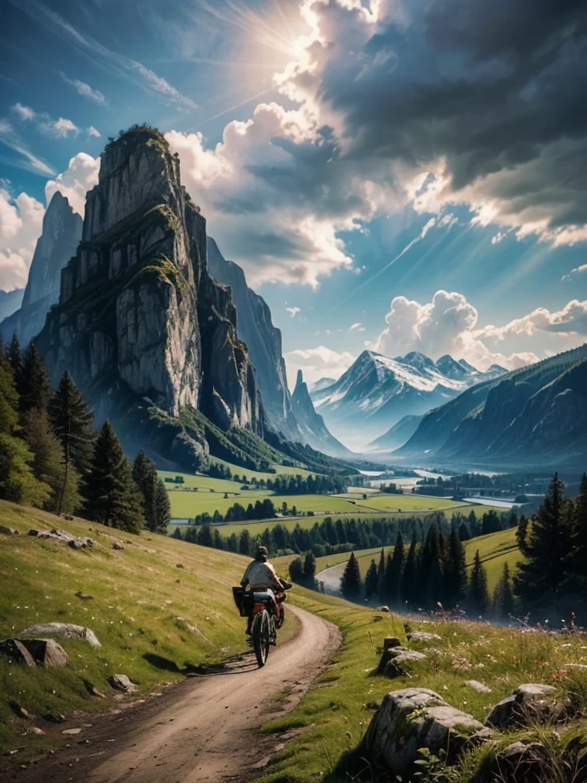 AI generated: (Masterpiece, best quality:1.2), (Masterpiece, best quality:1.2), landscape, perspective aerial view...