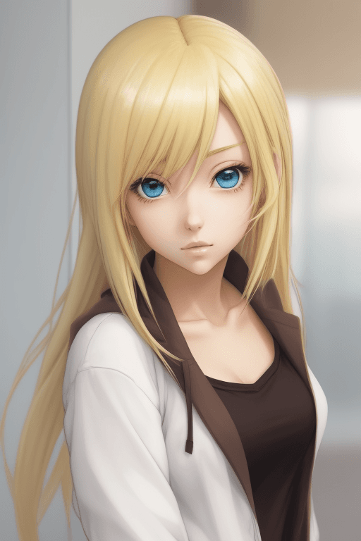 AI generated: anime, girl, blonde, 