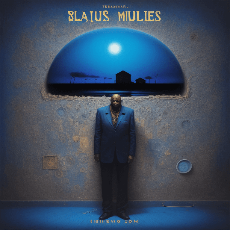 AI generated: Album cover picture, surreal art oil picture Blues music