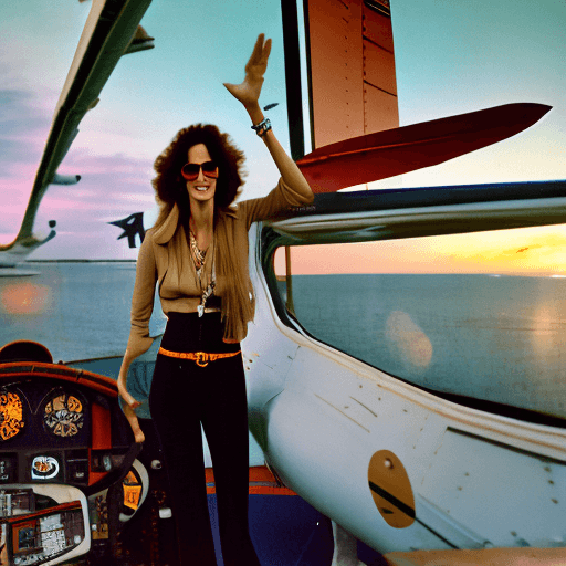AI generated: ((full body)) image of a tall ((thin)), fit, attractive (((older))) 70s ((hippy)) rocker woman ((mar...