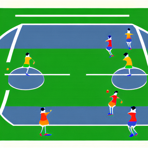 AI generated: Digital art, diagram of kickball 