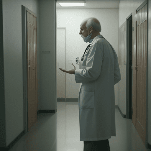 AI generated: patient fight with doctor in mental hospital,4k, ulra hd 