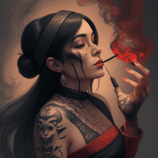 AI generated: woman of ink incense