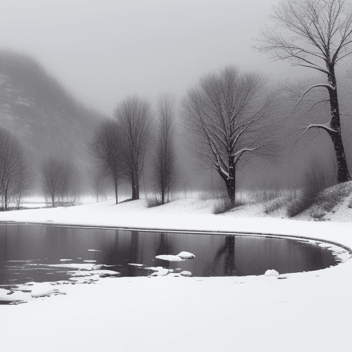 AI generated: Beauty in a snowy landscape