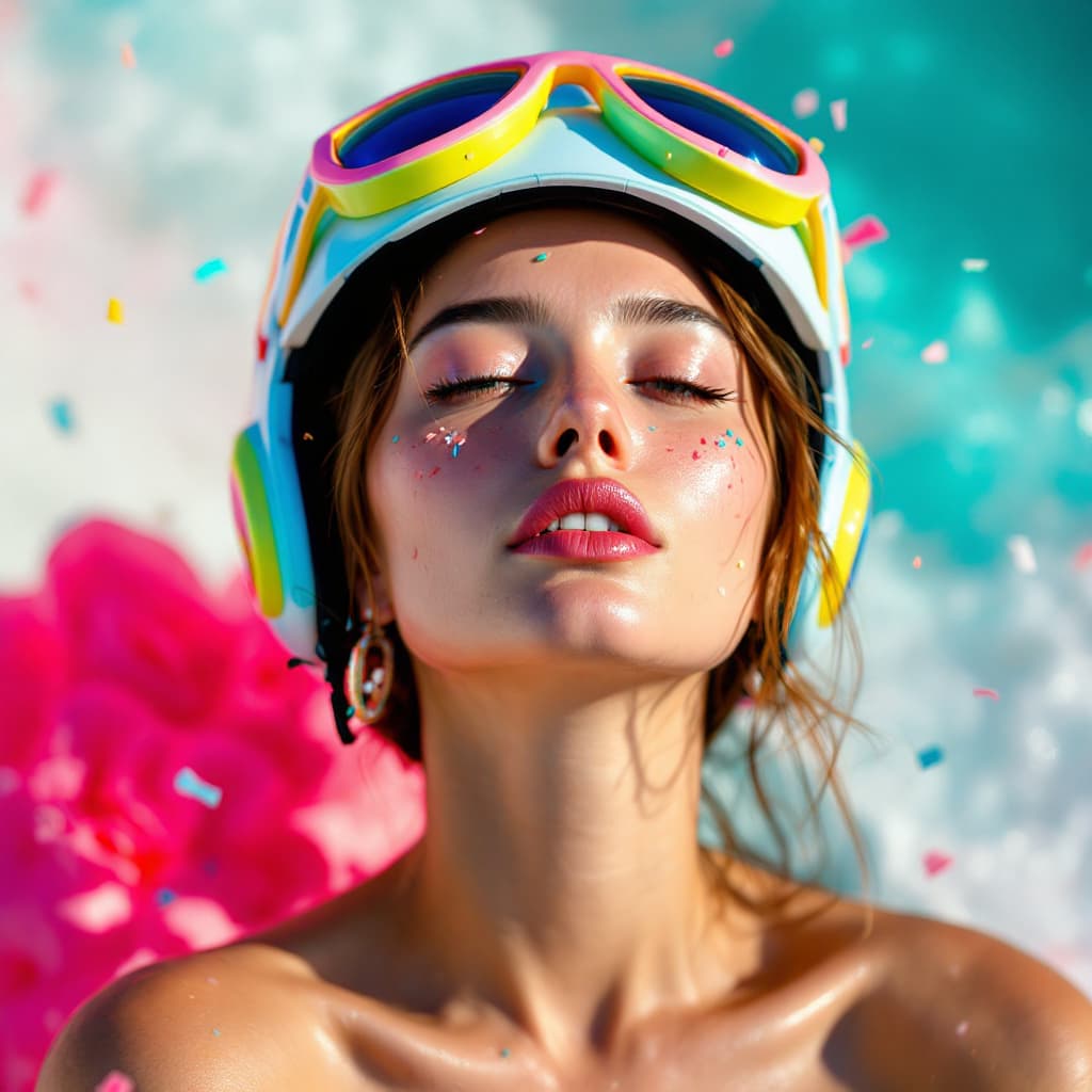 AI generated: generate "A hyperrealistic vertical flash photograph shot in 1080x1350 format, captured with a harsh...