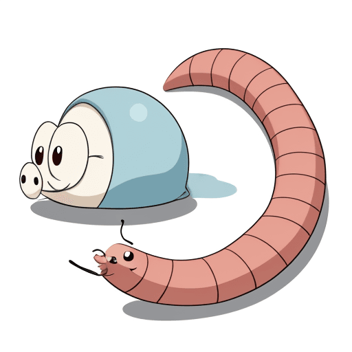 AI generated: logo minimalist worm