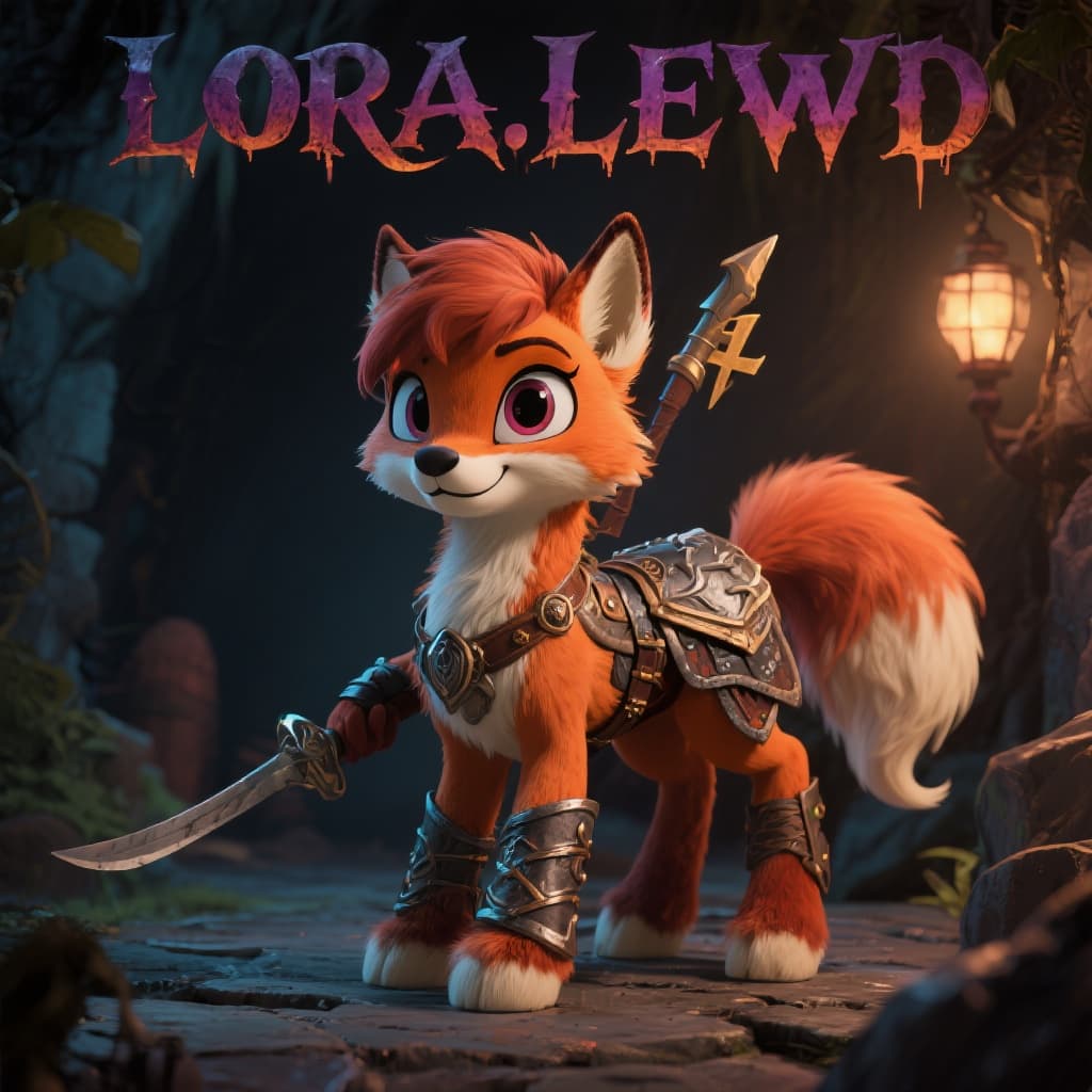 AI generated: <lora:Lewd_Dungeon_-_Pony:1> fox warrior, score_9, score_8_up, score_7_up, score_6_up, score_5_up, s...