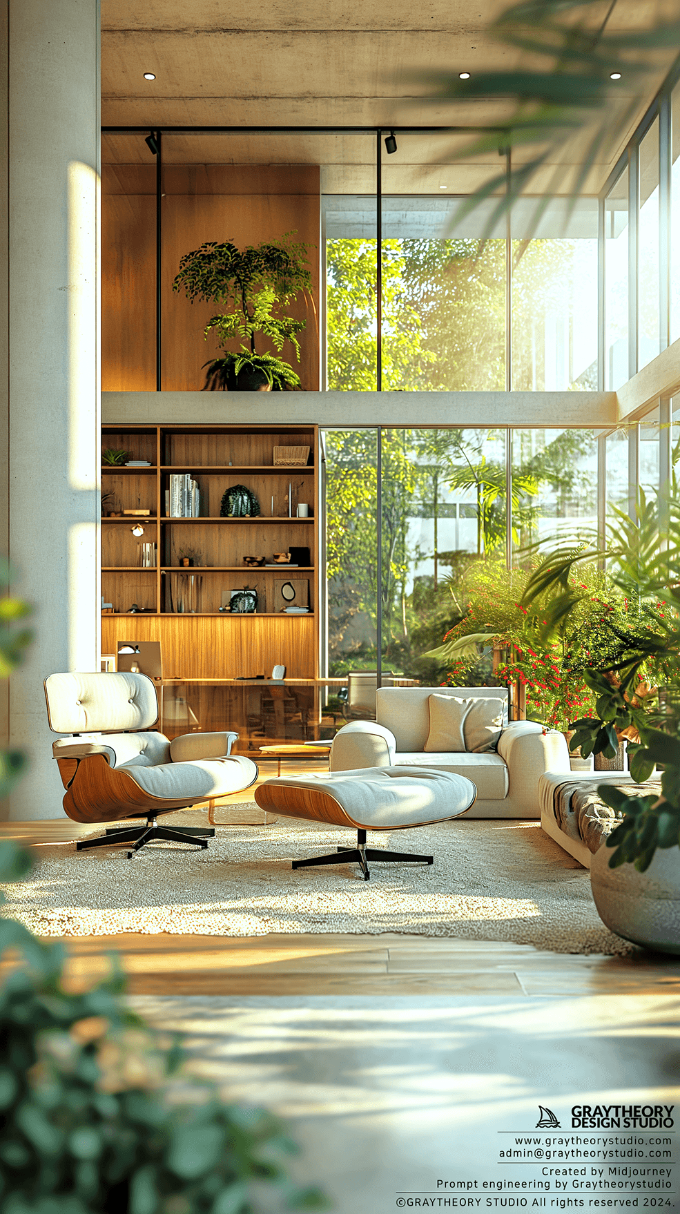 AI generated: reception lounge area, casual, soft, daylight