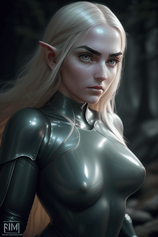 AI generated: Prompt: RAW photo, low key, cinematic composition, Middle earth, beautiful girl, rim light, (skin-co...