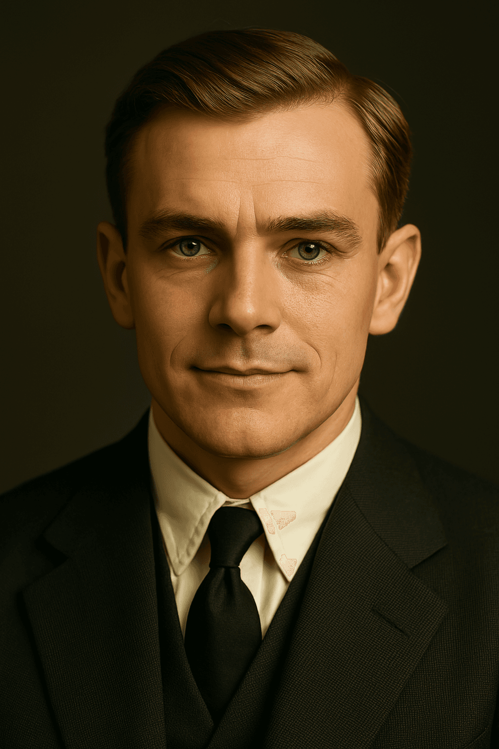 AI generated: Ultra-high-resolution, hyper-realistic, professional color photographic portrait of physicist Robert...