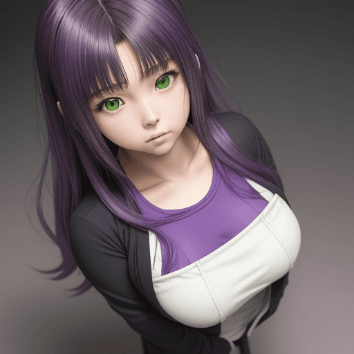 AI generated: (hent anime art: 1. 1), Satoshi Urushihara style, (((Close-up view from above:4))),))) Young, Girl i...