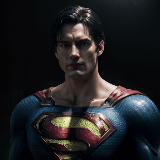 AI generated: Superman, in dynamic, atmosphere of darkness and horror, dramatic light, highly detailed, packed wit...