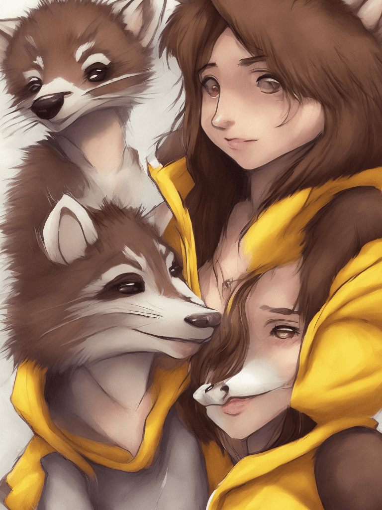 AI generated: 1girl, nsfw, (furry:1.2), (fluffy:1.1), (anthro:1.2), (snout:1.2), short hair, large breasts, (brown...