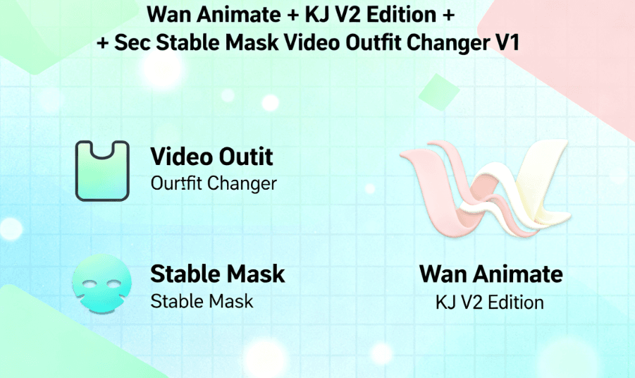 Wan Animate + KJ V2 Edition + Sec Stable Mask Video Outfit Changer V1
