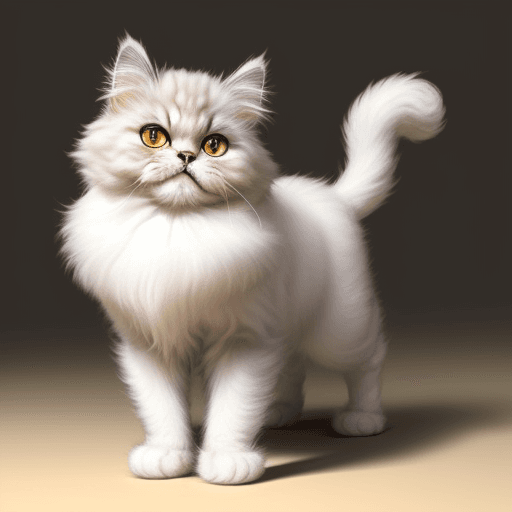 AI generated: Persian cat on two legs standing
Looking up