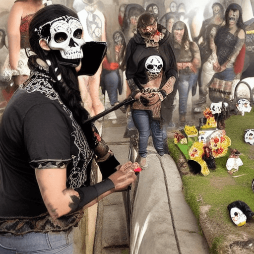 AI generated: Caveira mexicana é um símbolo utilizado nos rituais do Dia dos Mortos no México, representando a vid...