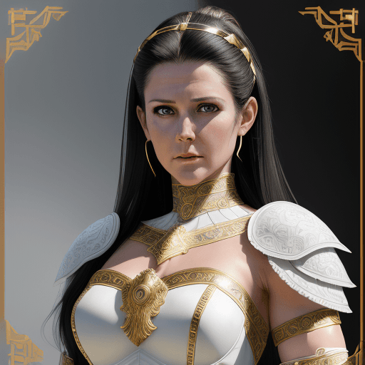 AI generated: ((extreme detail)),(ultra-detailed), female, fighter, mystic, long black hair, appearance ((actress ...