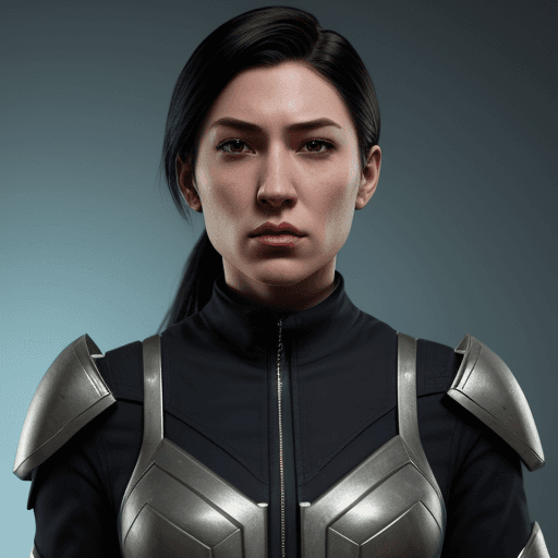 AI generated: Hyper realistic gender reversal of the New Universe character Justice. 