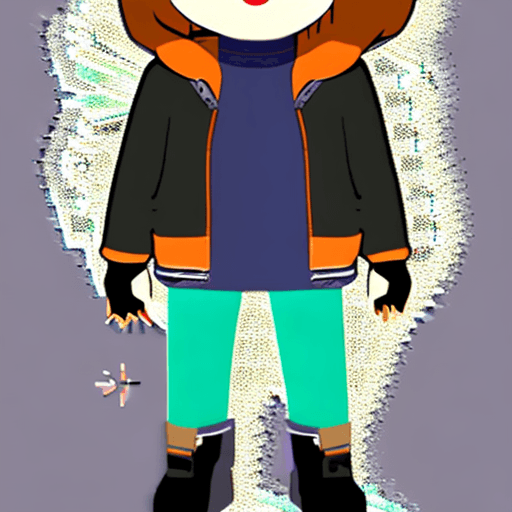 AI generated: Anime: [Character: A cute and kawaii anime-style character with white skin, bright green eyes, and d...
