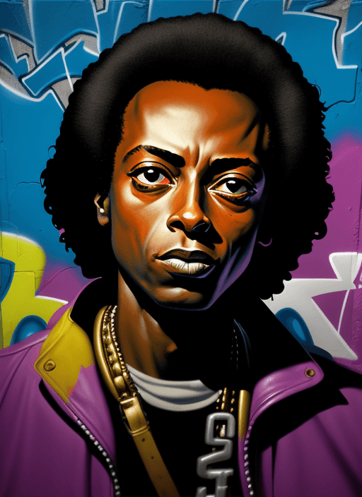 AI generated: Graffiti portrait of Miles Davis