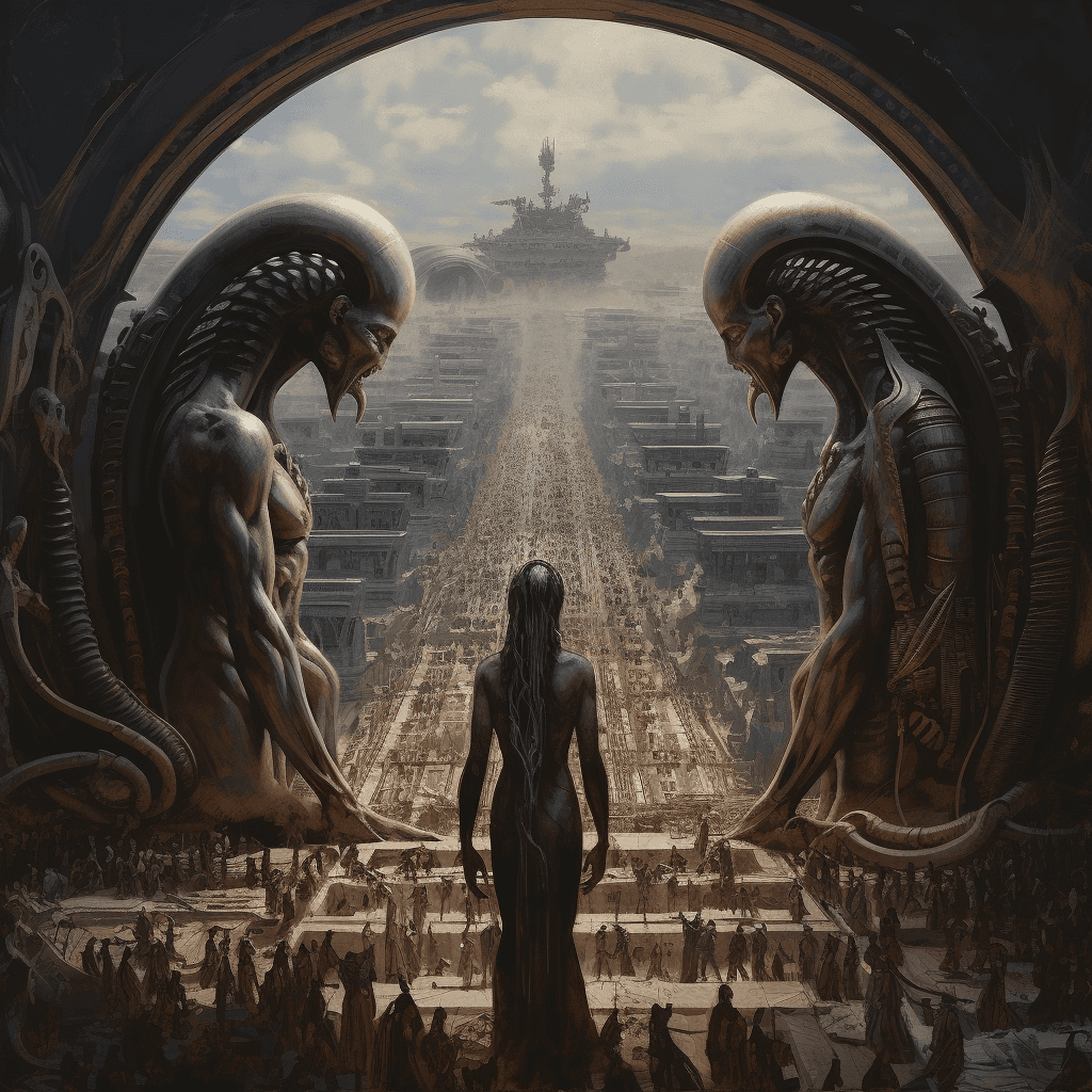 AI generated: 3000 A. D., 2999 A. D. , style by greg rutkowski 