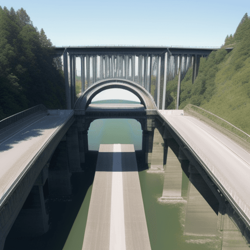 AI generated: a large bridge with nothing on it and nothing around it